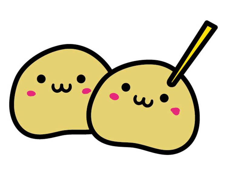 りんごとさつまいもの「まんまるお団子」(食物繊維1.5g)【食育レシピ】※給食だより