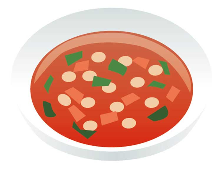 「いわしのつみれと大豆のトマト煮」(1人分)【食育レシピ】※給食だより
