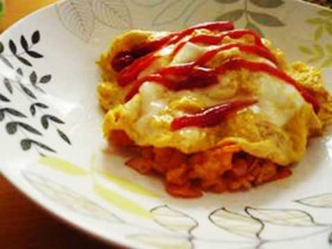かっぱえびせんDEオムライス(2人分)【食育レシピ】