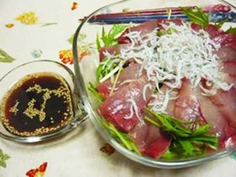 ぶりと水菜のしゃきしゃきサラダ（2人分）【食育レシピ】