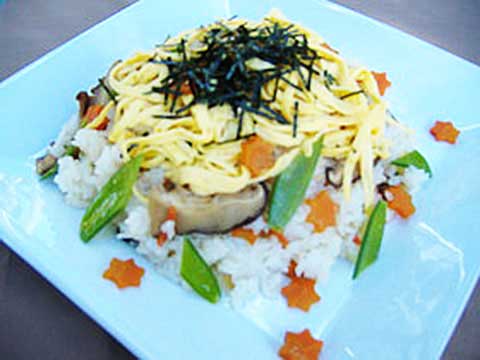 秋の稔りのちらし寿司 （4人分）【食育レシピ】