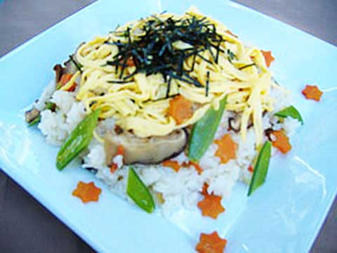 秋の稔りのちらし寿司 (4人分)【食育レシピ】