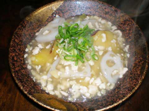 蓮根とサツマイモの鶏そぼろあんかけ(2人分)【食育レシピ】