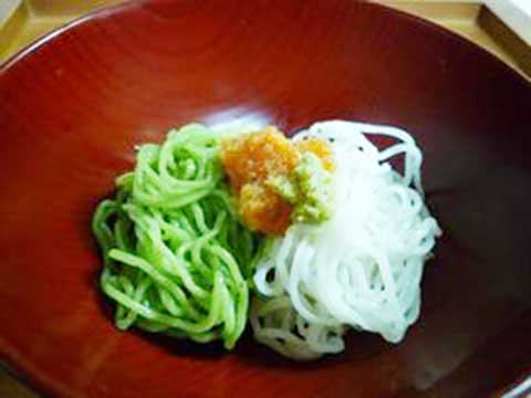 魚そうめんたい（魚そうめん＆明太子）（1人分）【食育レシピ】