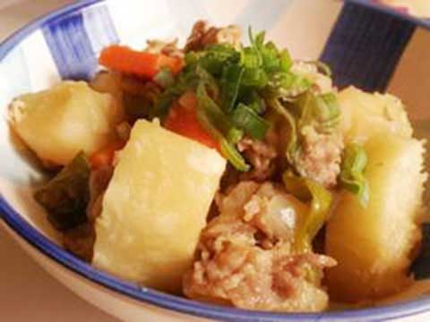 秋野菜たっぷり☆豚肉じゃが(2人分)【食育レシピ】