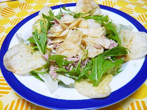 ツナとポテトチップスのサラダ（2人分）【食育レシピ】