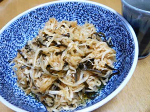 切干大根と昆布の酢の物（4人分）【食育レシピ】